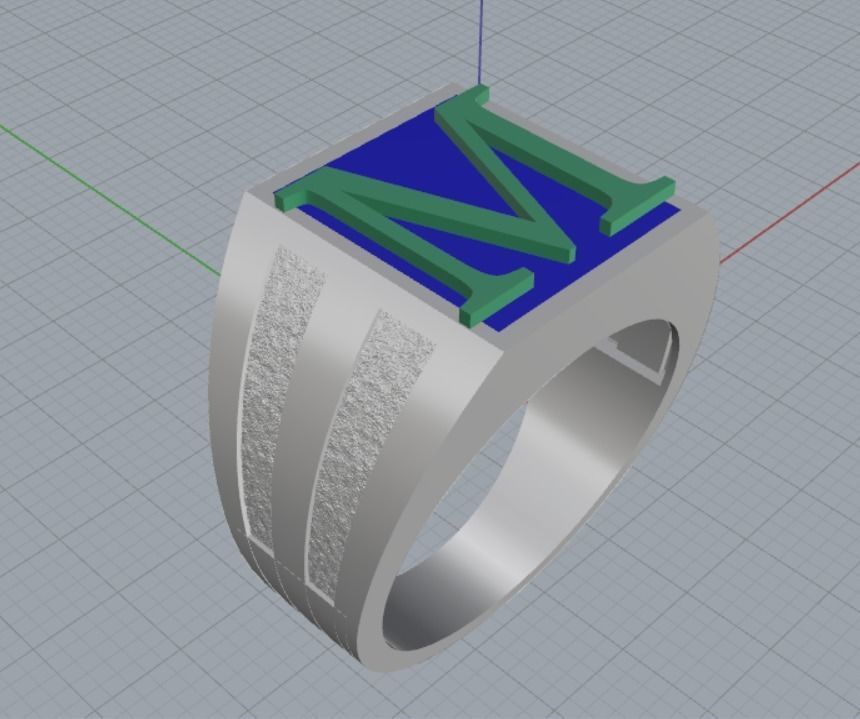Man ring 3D print model_7