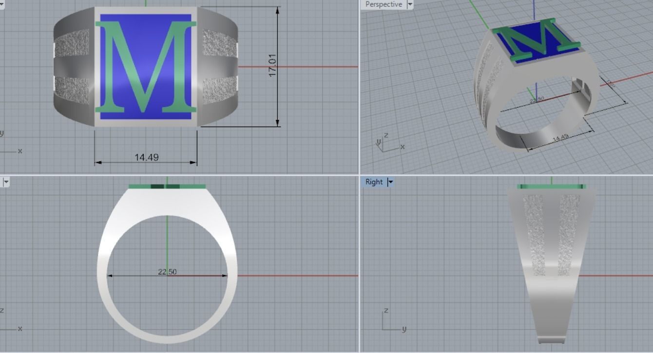 Man ring 3D print model_5
