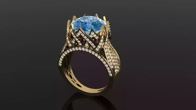 Ladies Gold ring  Nature Inspired