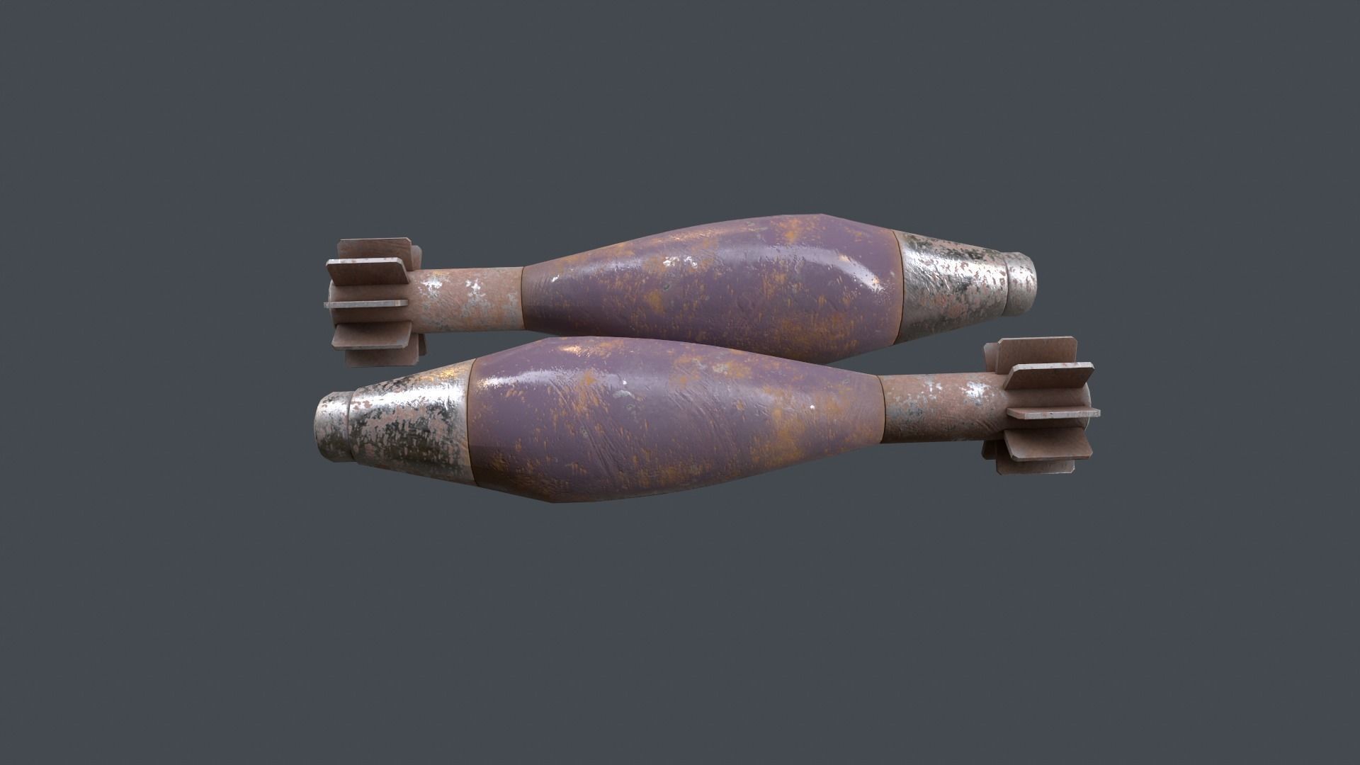 Mortar Projectile 60mm 3D model_5