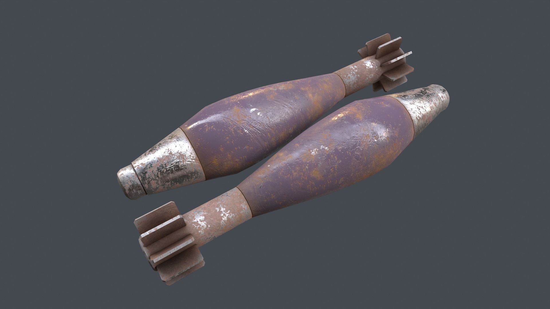 Mortar Projectile 60mm 3D model_7