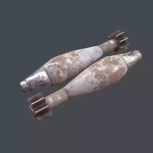 Mortar Projectile 60mm 3D model