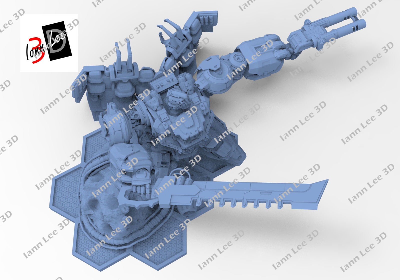 Grimlock G1 Dinobot  Figura 3D Transformers Coleccionable STL 3D print model_6