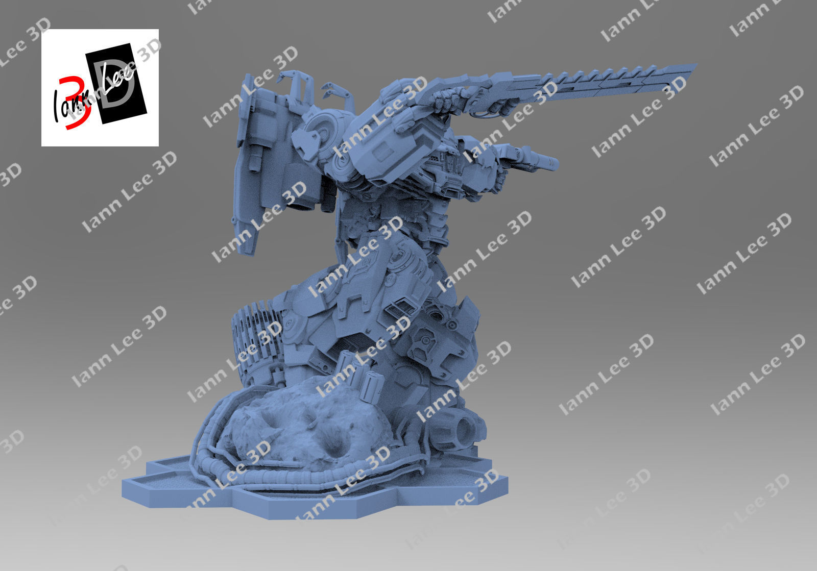 Grimlock G1 Dinobot  Figura 3D Transformers Coleccionable STL 3D print model_5