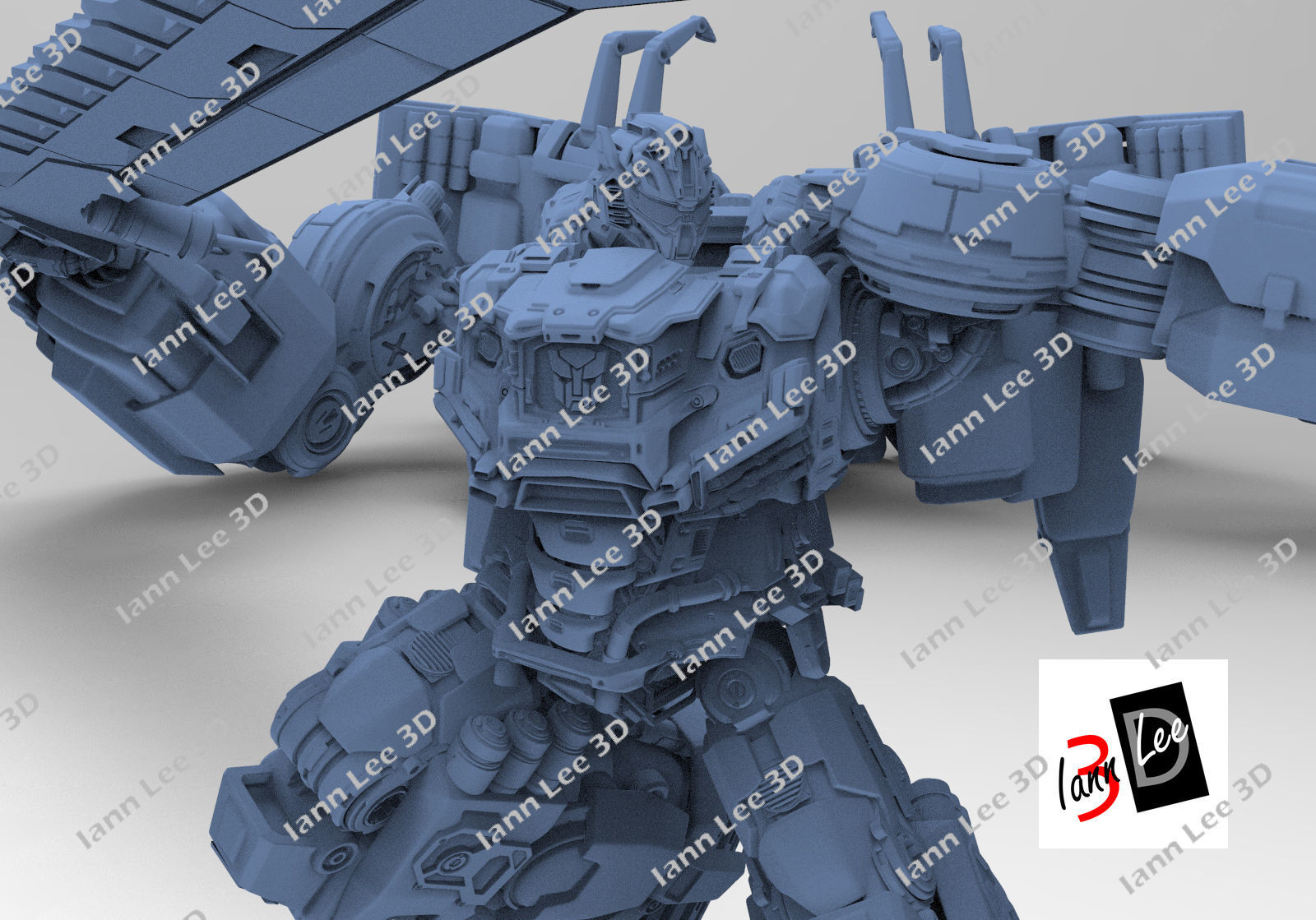 Grimlock G1 Dinobot  Figura 3D Transformers Coleccionable STL 3D print model_8