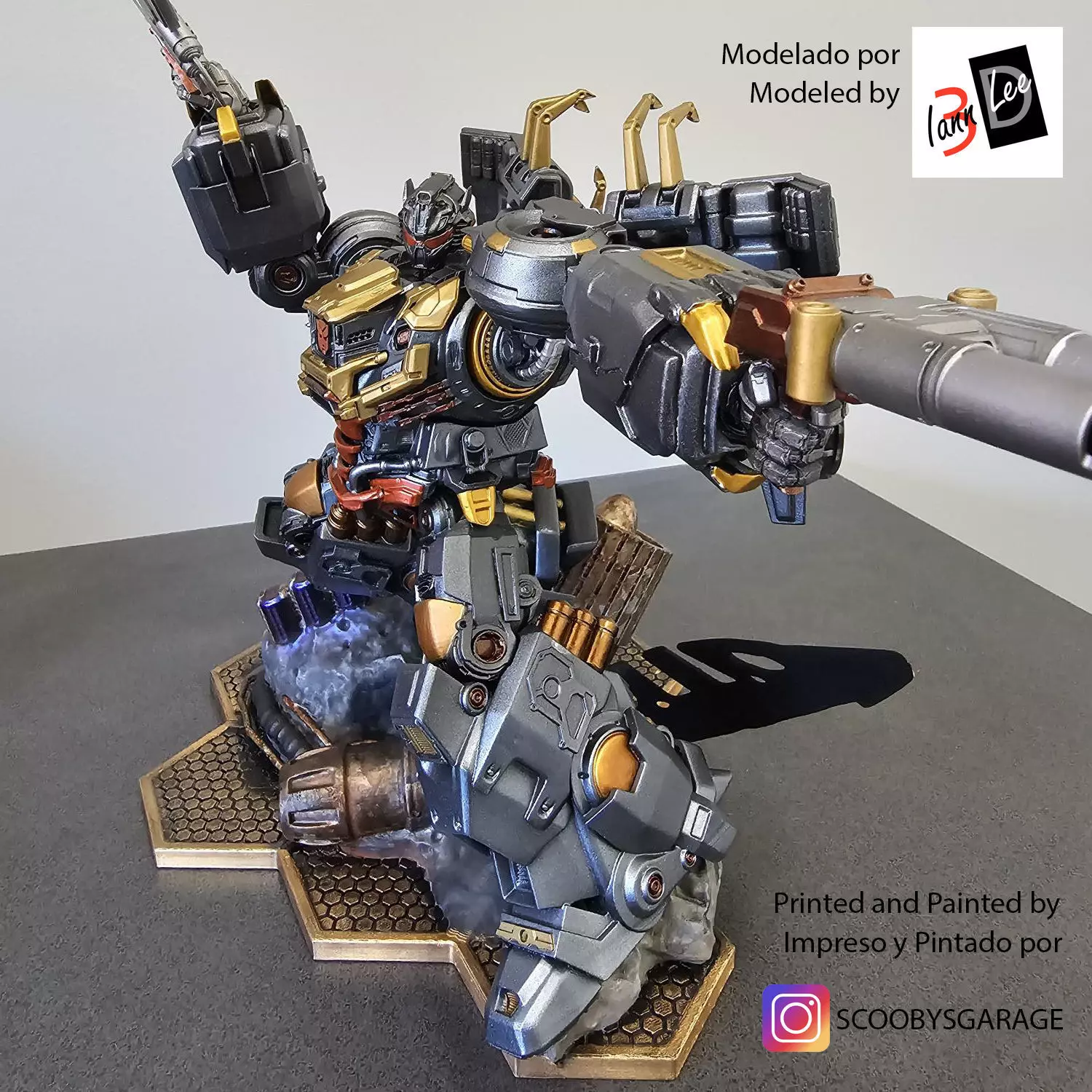 Grimlock G1 Dinobot  Figura 3D Transformers Coleccionable STL 3D print model_0