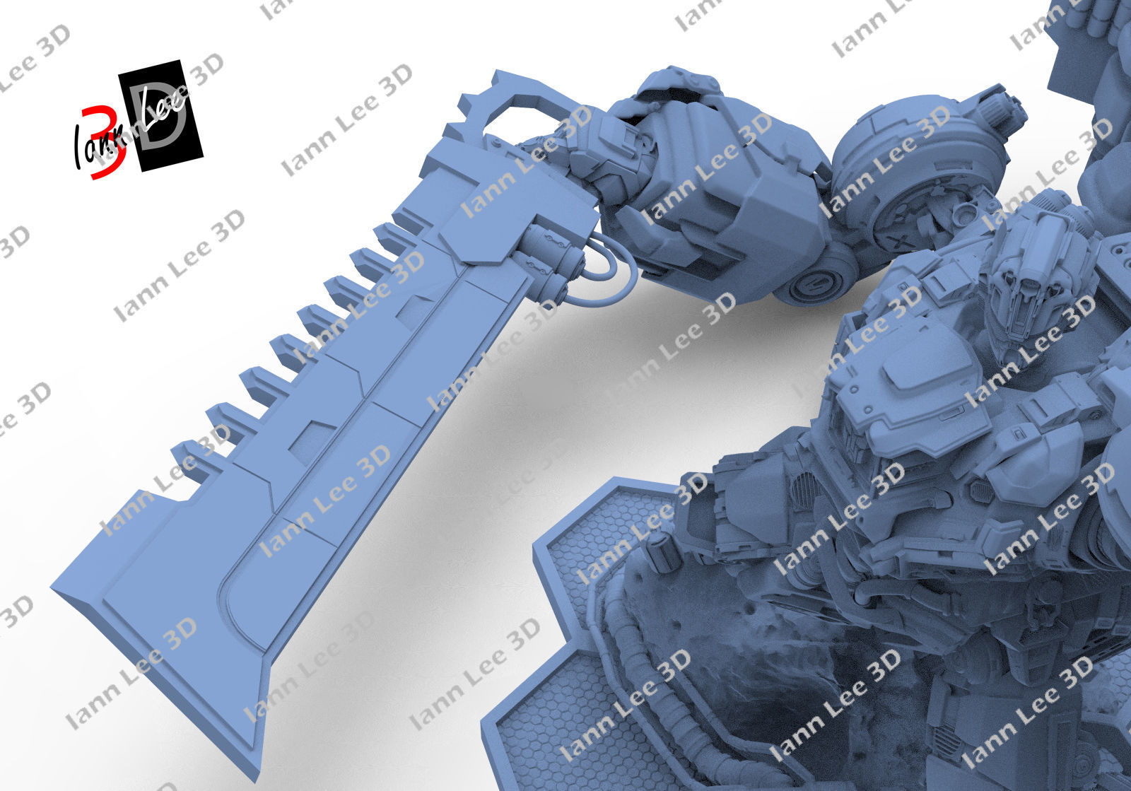 Grimlock G1 Dinobot  Figura 3D Transformers Coleccionable STL 3D print model_14