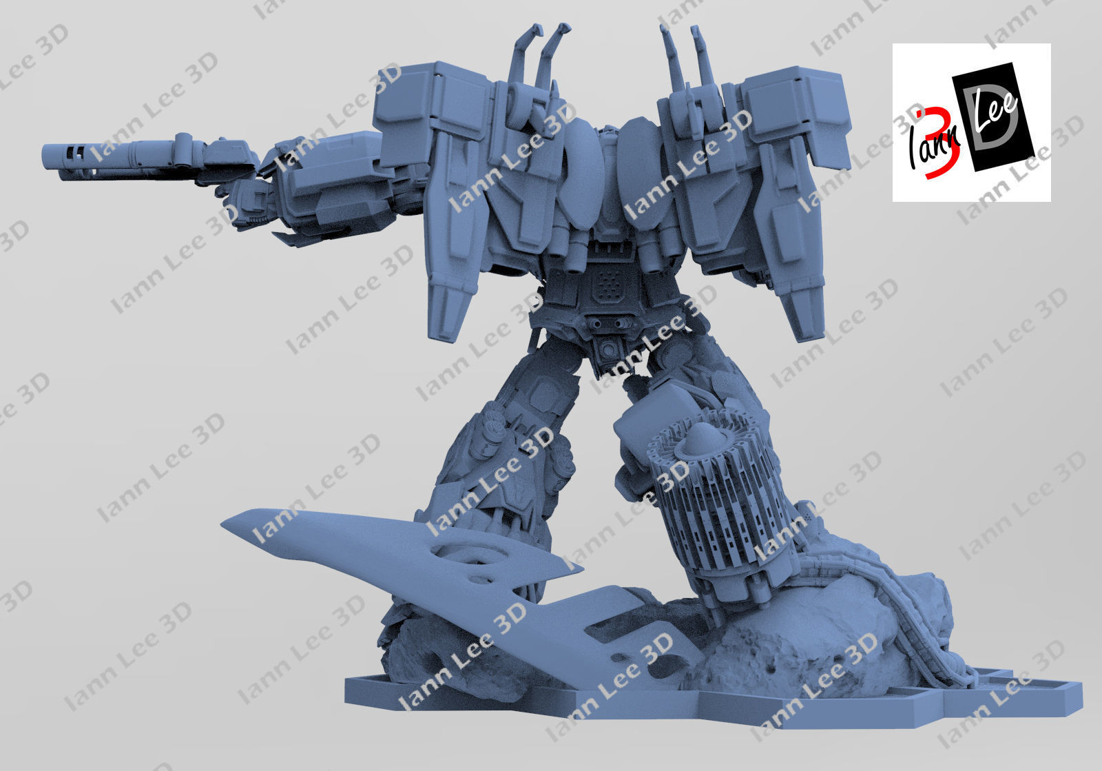 Grimlock G1 Dinobot  Figura 3D Transformers Coleccionable STL 3D print model_4