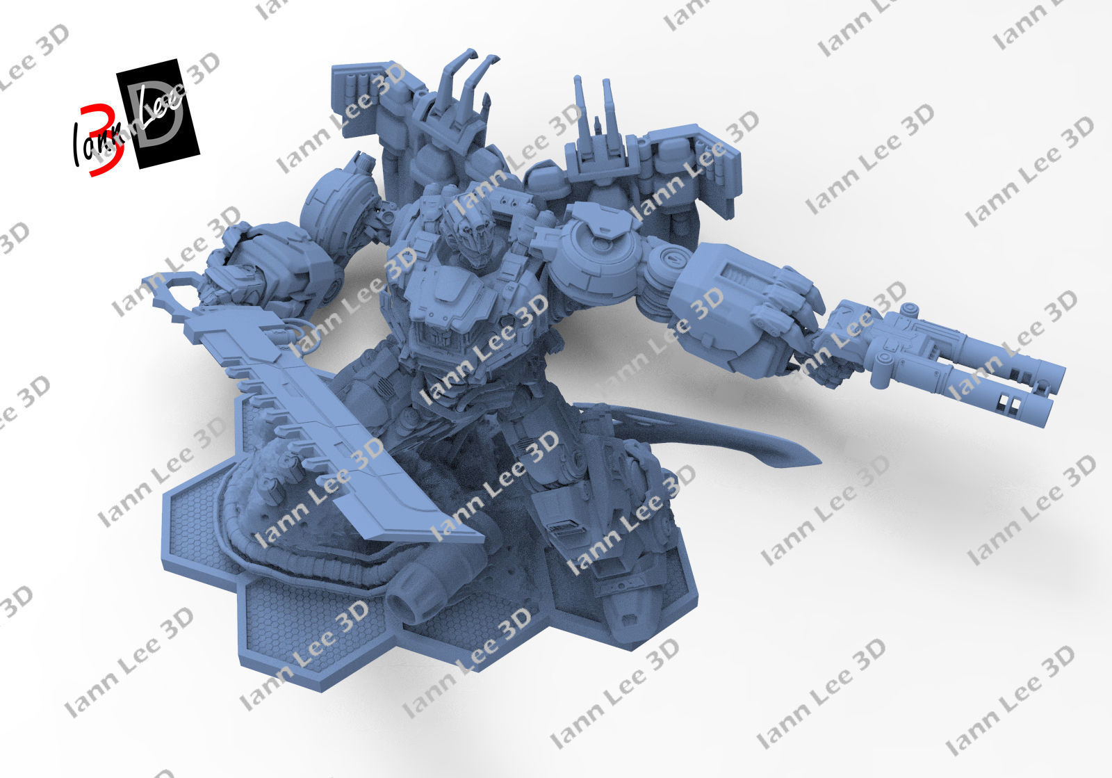 Grimlock G1 Dinobot  Figura 3D Transformers Coleccionable STL 3D print model_7
