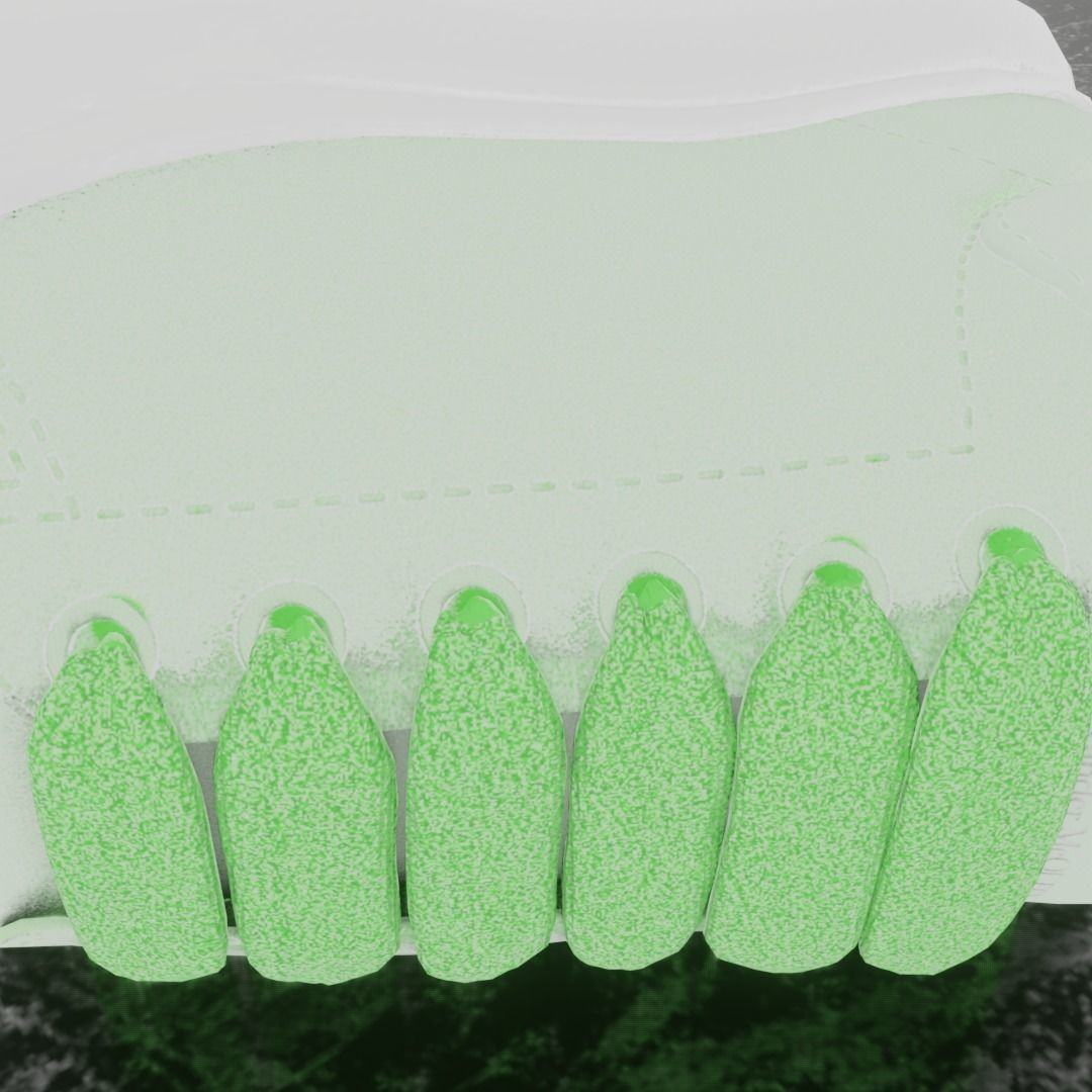 ALEXANDER MCQUEEN 3D SHOES - GREEN GLITTER Low-poly 3D model_8