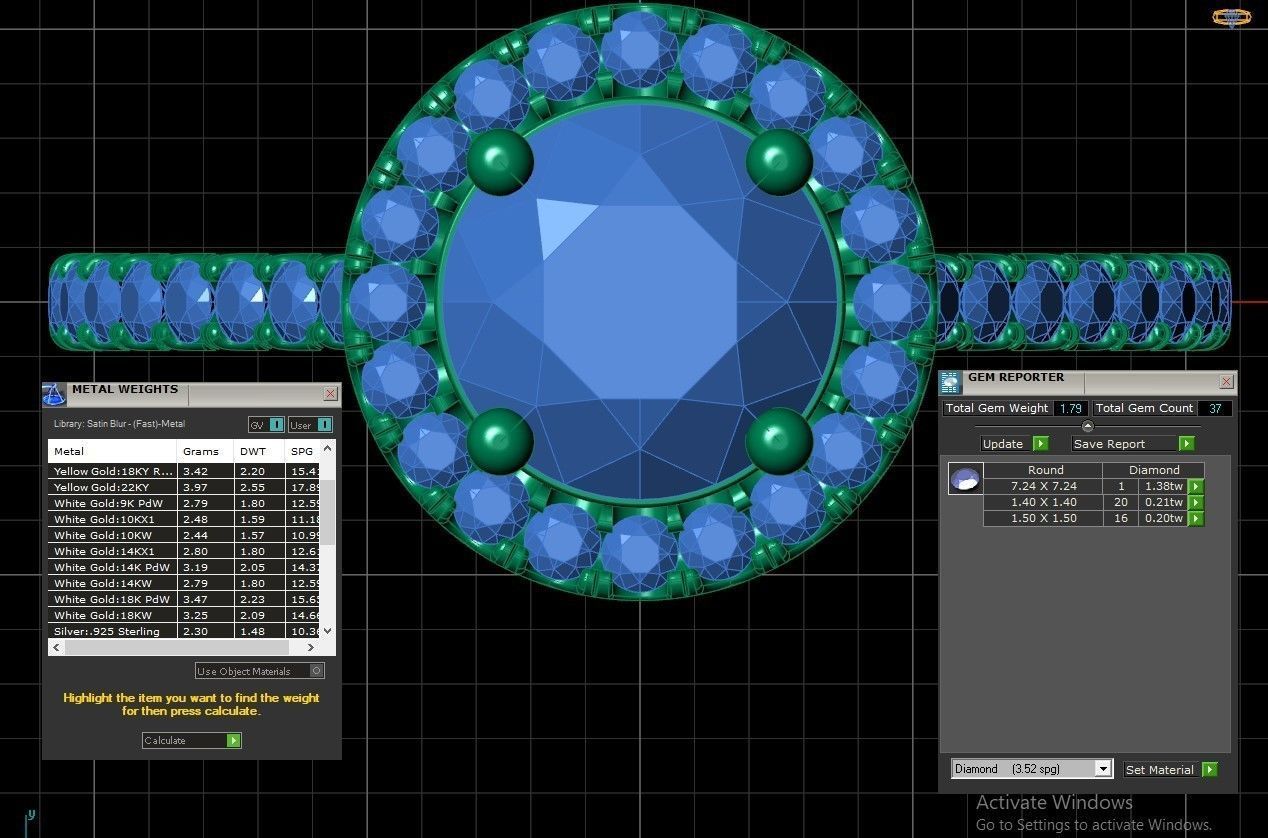 Round Cut Diamond Ring 3D print model_3