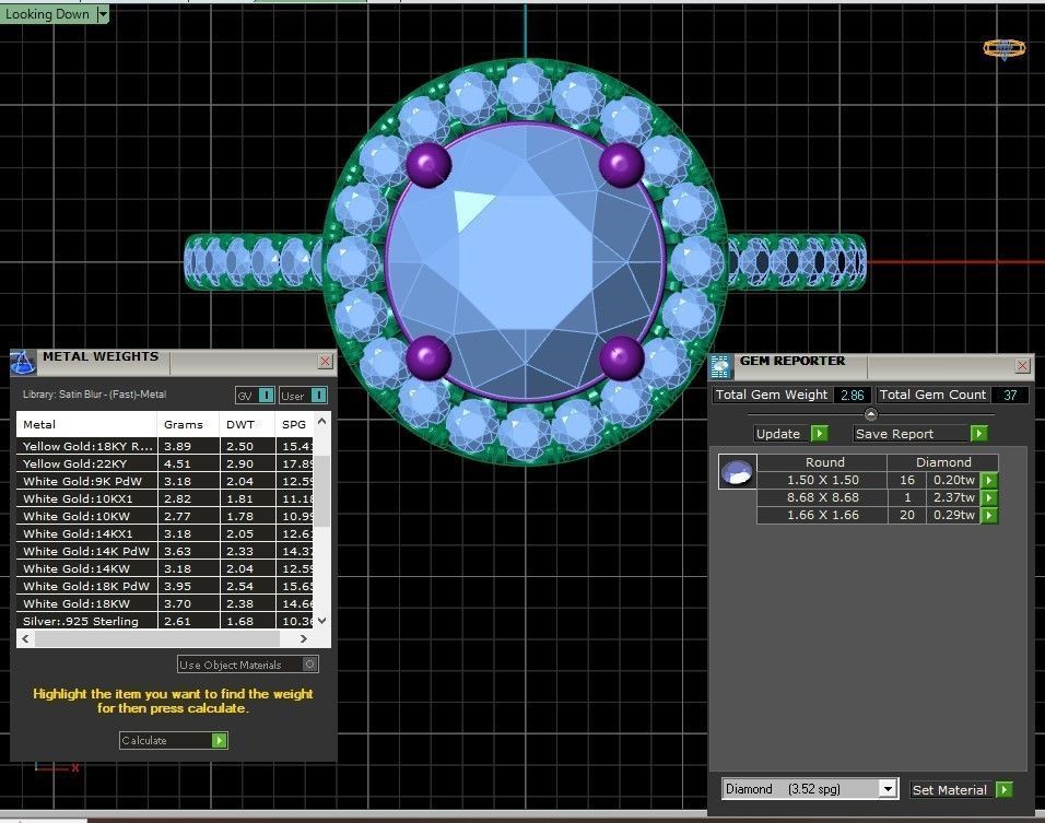Round Cut Diamond Ring 3D print model_2