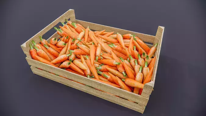 Carrot crate 3D model