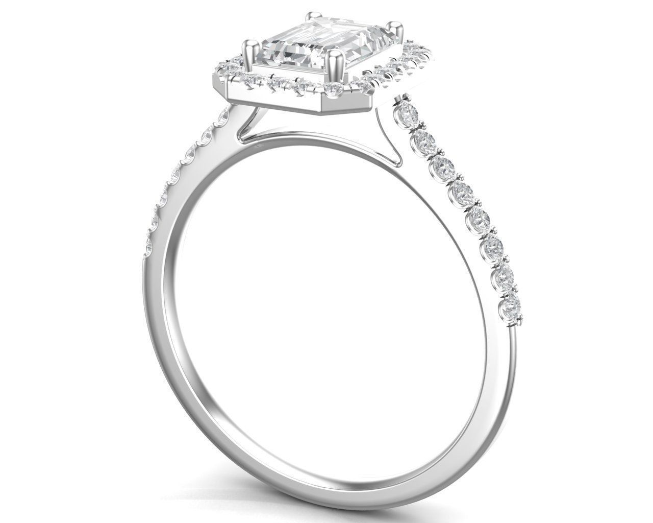 Diamond Emerald Ring 3D print model_6