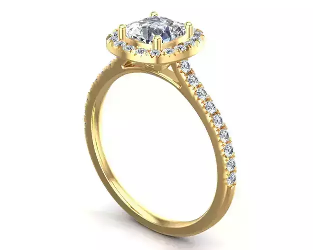 Cushion Cut Diamond Ring