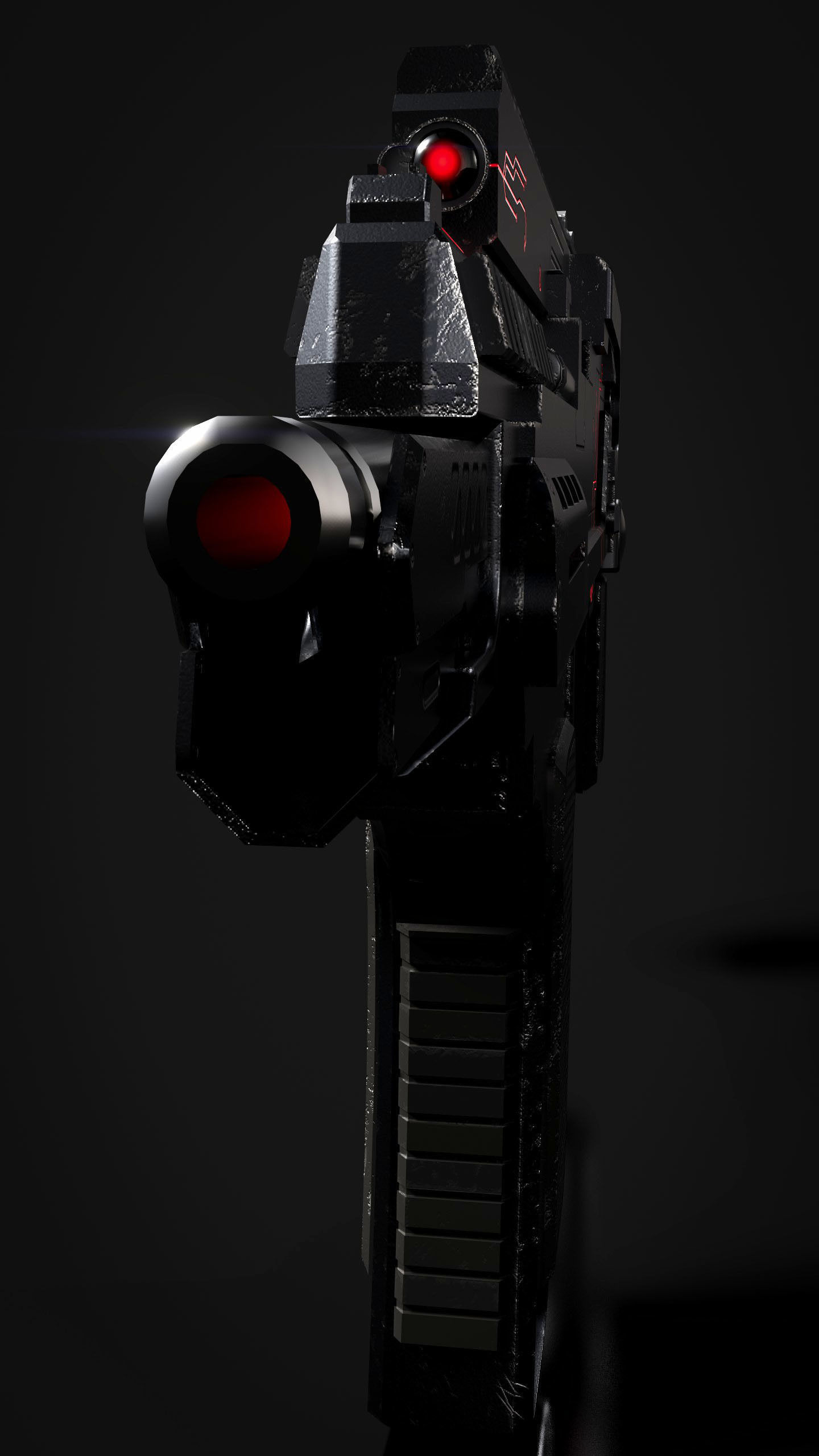 Plasma Machine Gun Low-poly 3D model_6