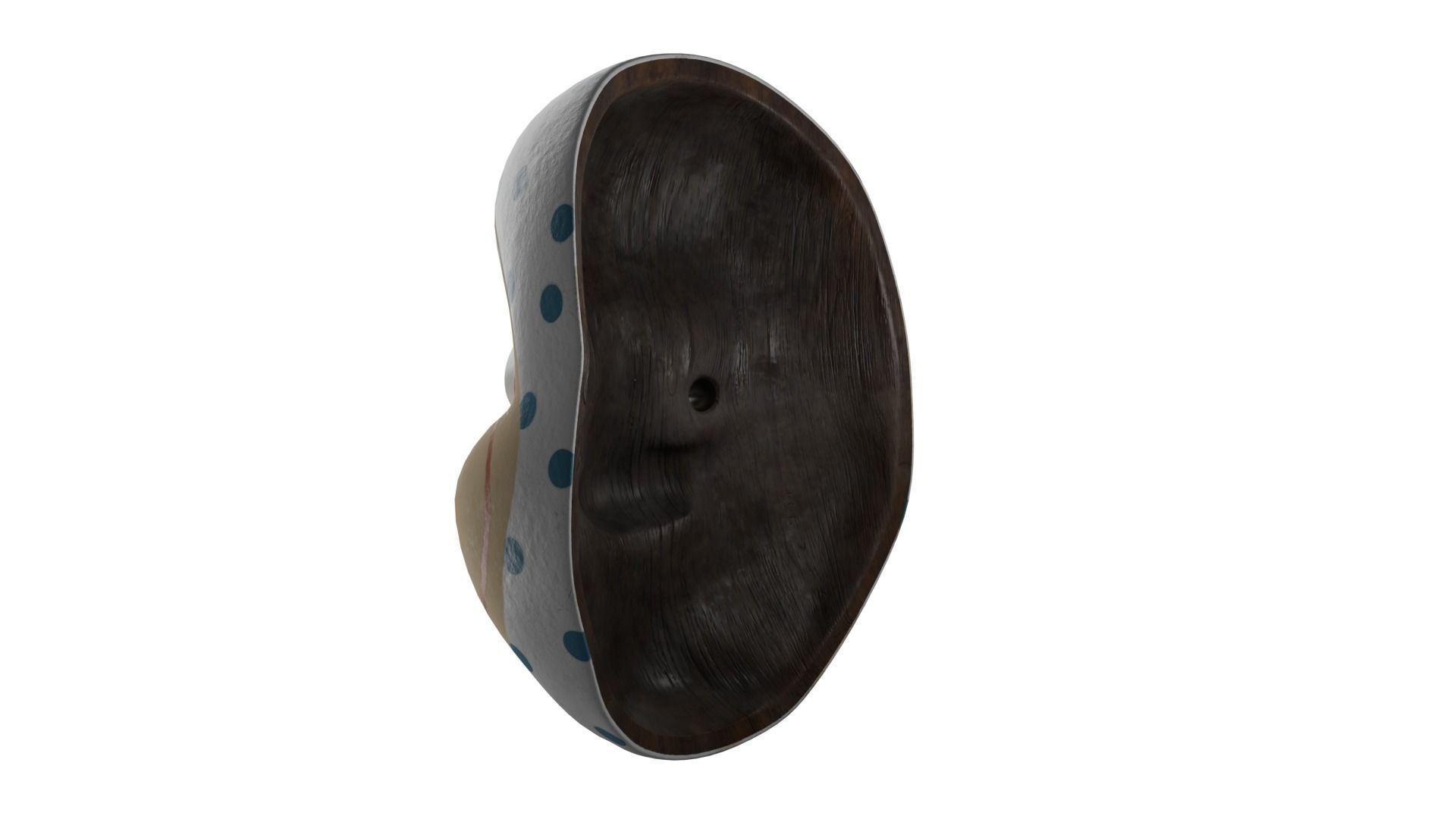 Hyottoko mask 3D model_4