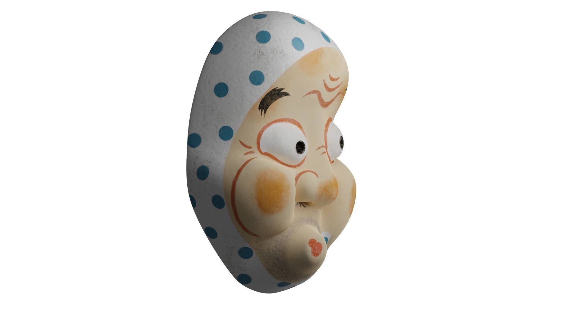Hyottoko mask 3D model_6