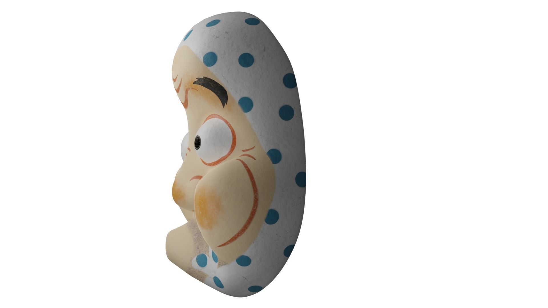Hyottoko mask 3D model_3