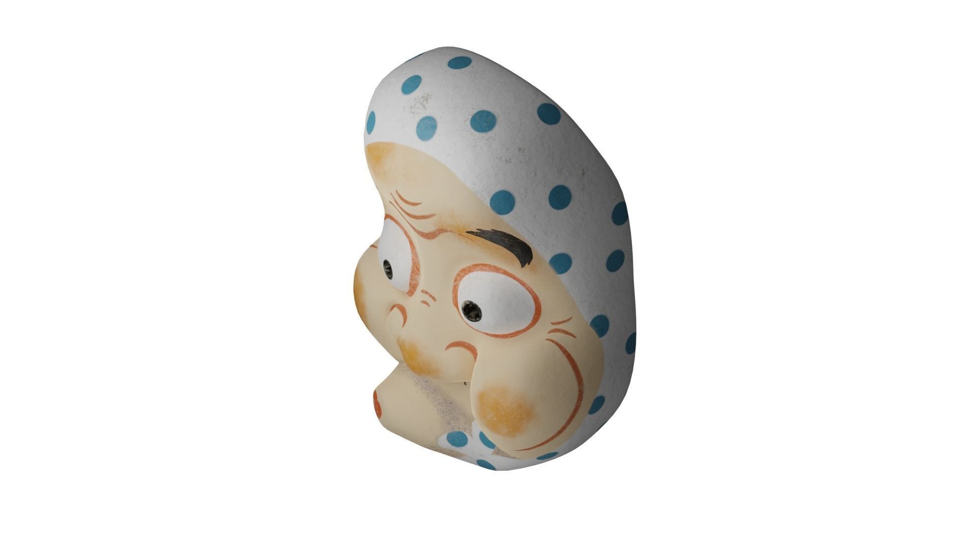 Hyottoko mask 3D model_7