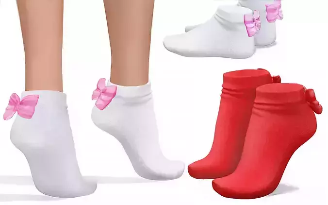 TipToe and Flat Ankle socks with Bow