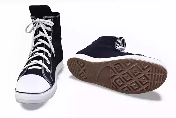 High Ankle Converse Style Sneakers