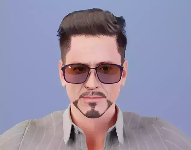 Robert Downey Jr Realistic Rigged 3D model