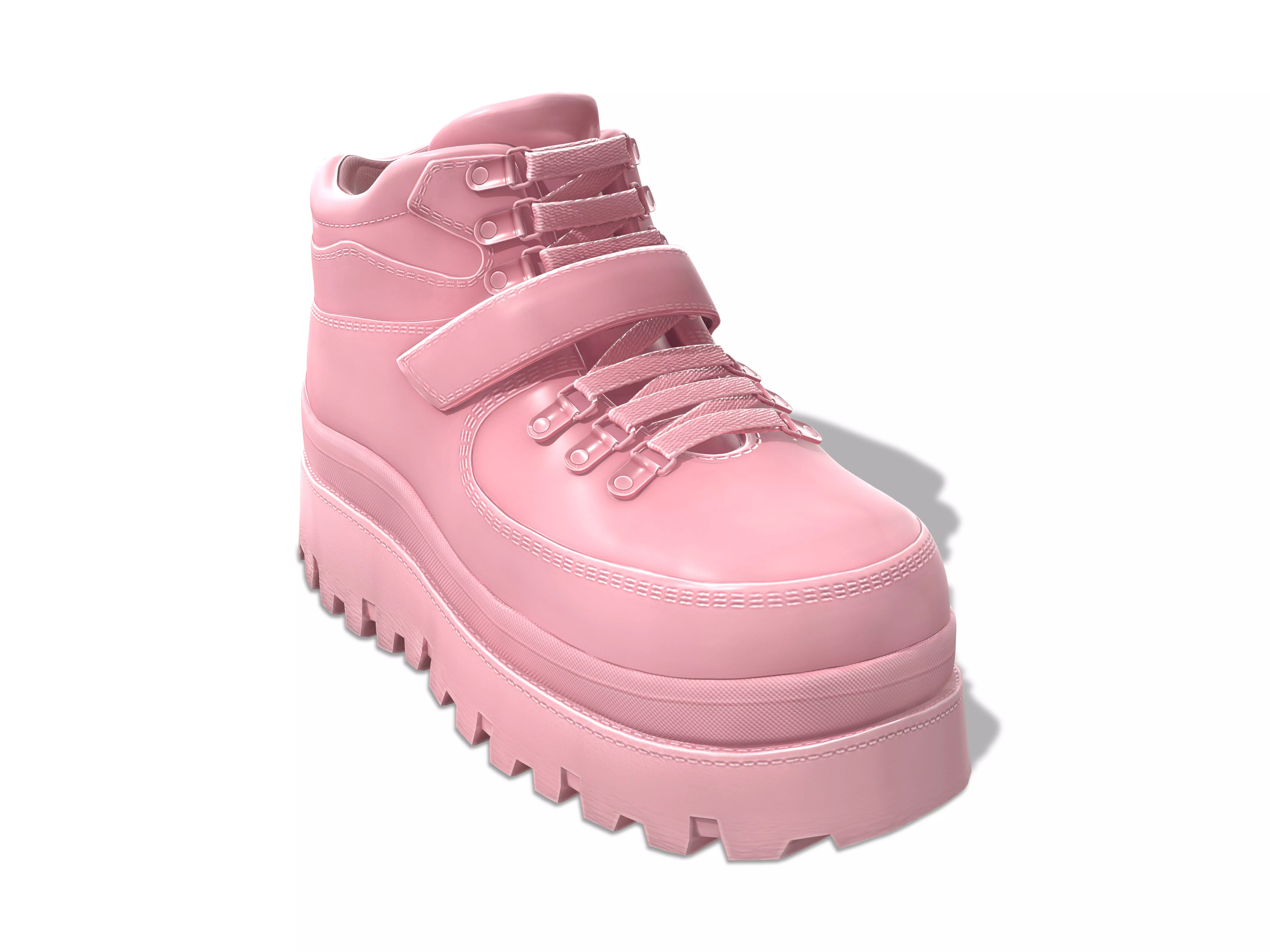 Cross Platform Shoes Low-poly 3D model_0