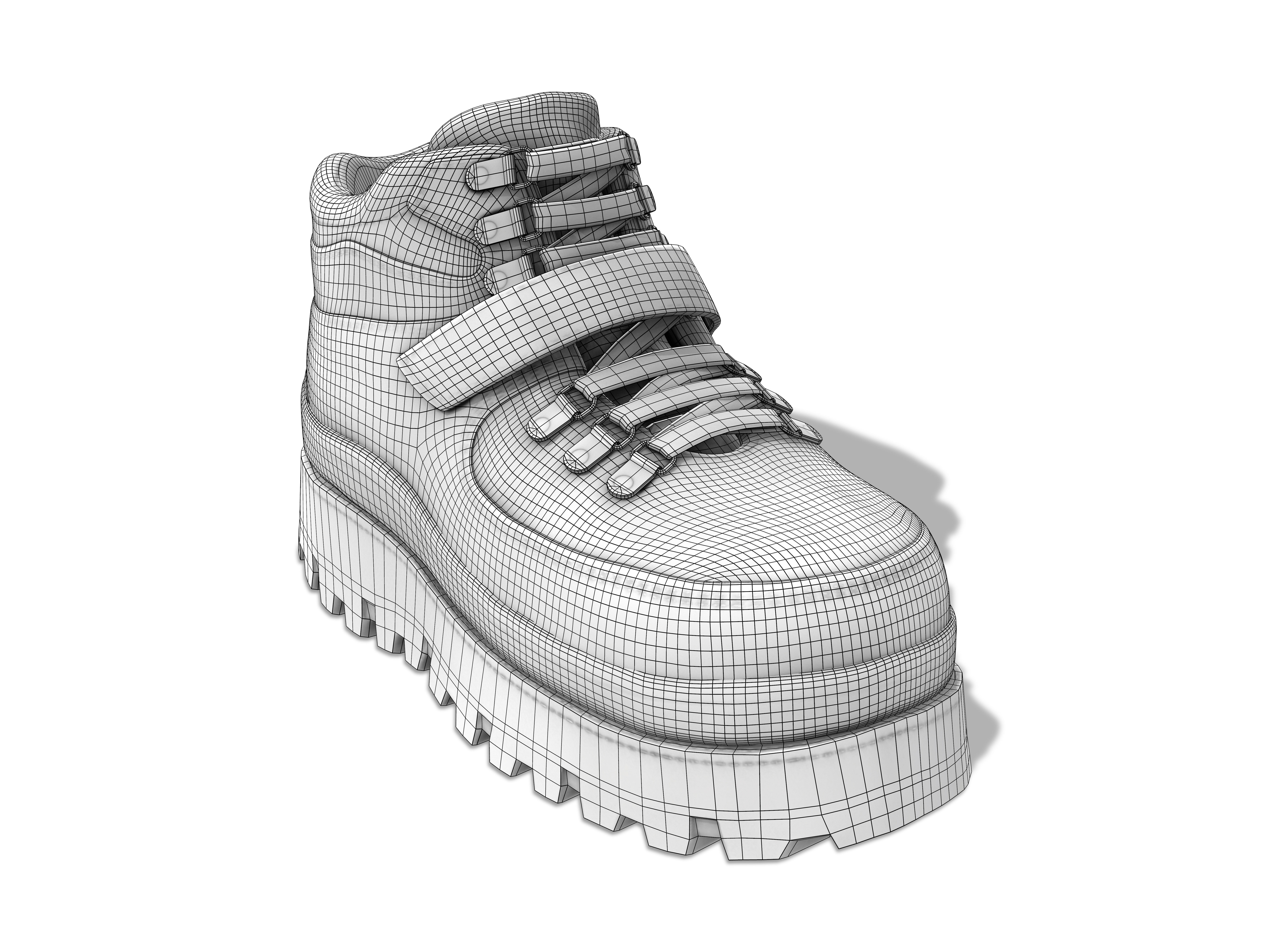 Cross Platform Shoes Low-poly 3D model_2