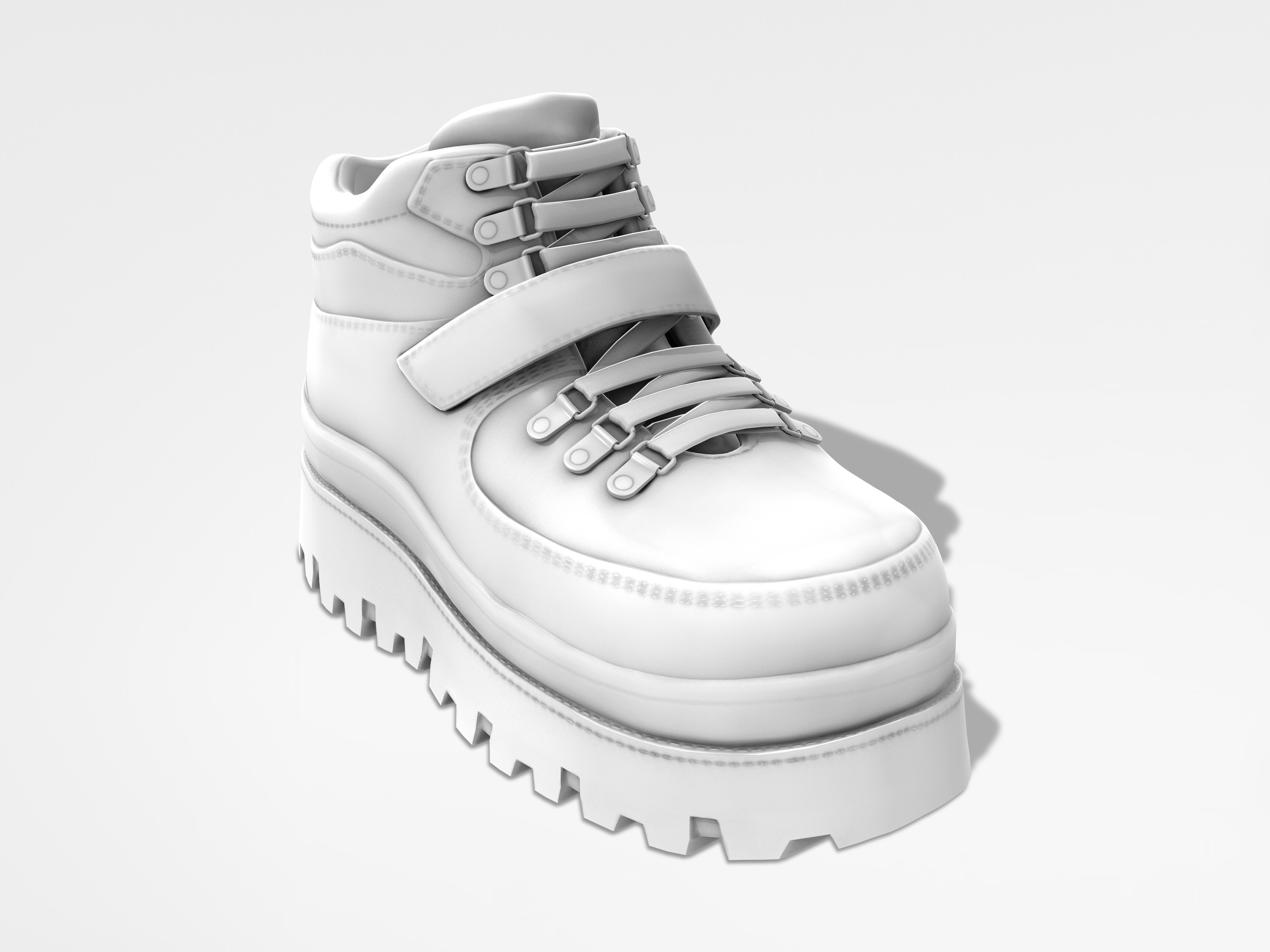 Cross Platform Shoes Low-poly 3D model_3