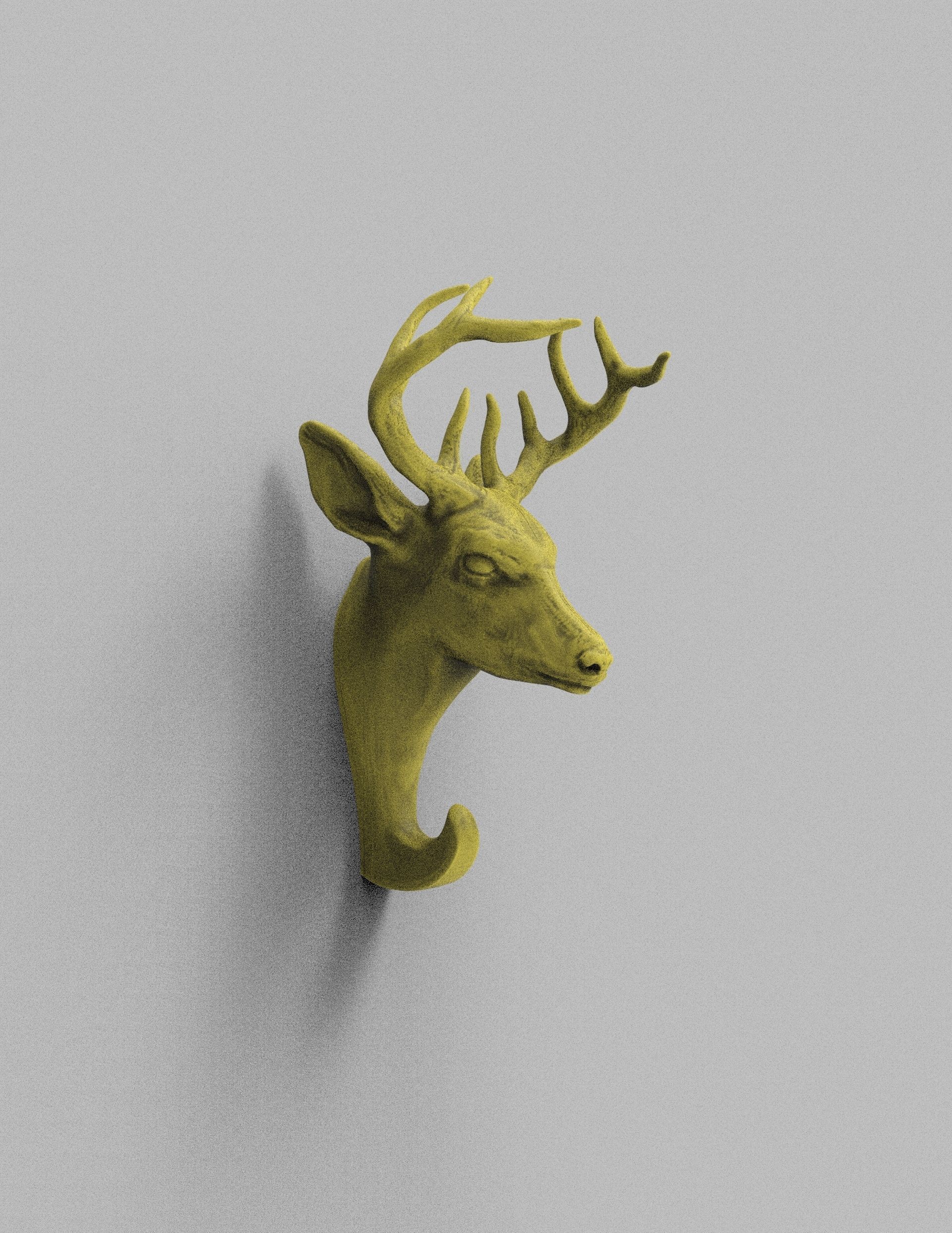Deer Wall Hook Printable 3D print model_17