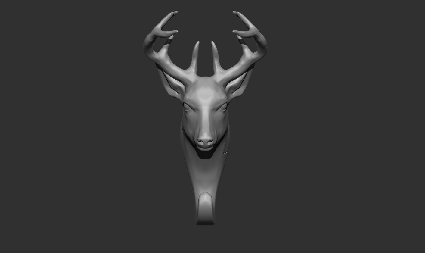 Deer Wall Hook Printable 3D print model_16