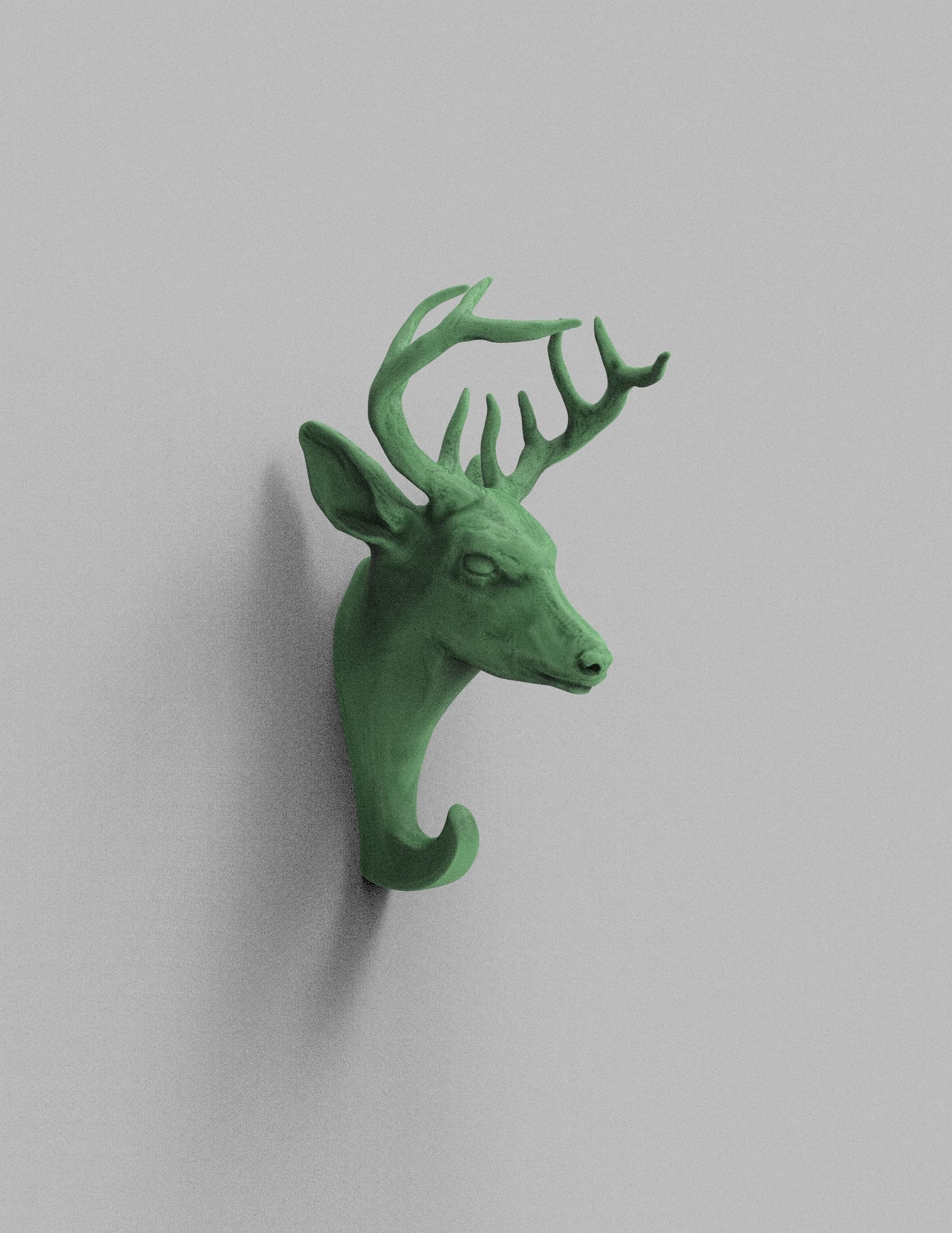 Deer Wall Hook Printable 3D print model_9