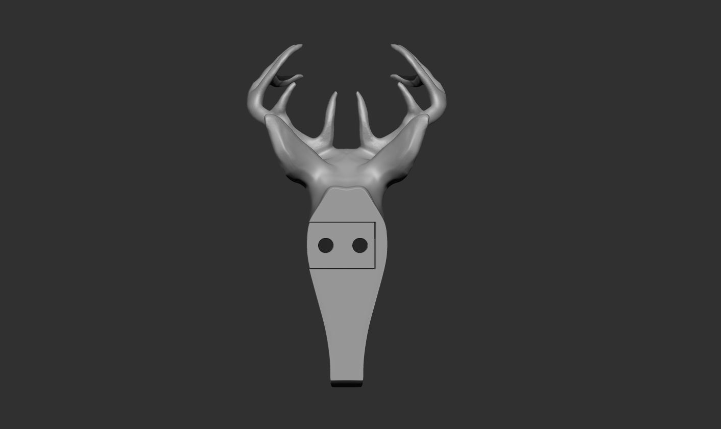 Deer Wall Hook Printable 3D print model_13