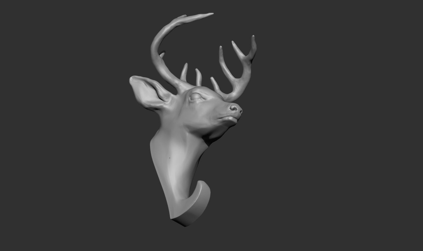 Deer Wall Hook Printable 3D print model_15