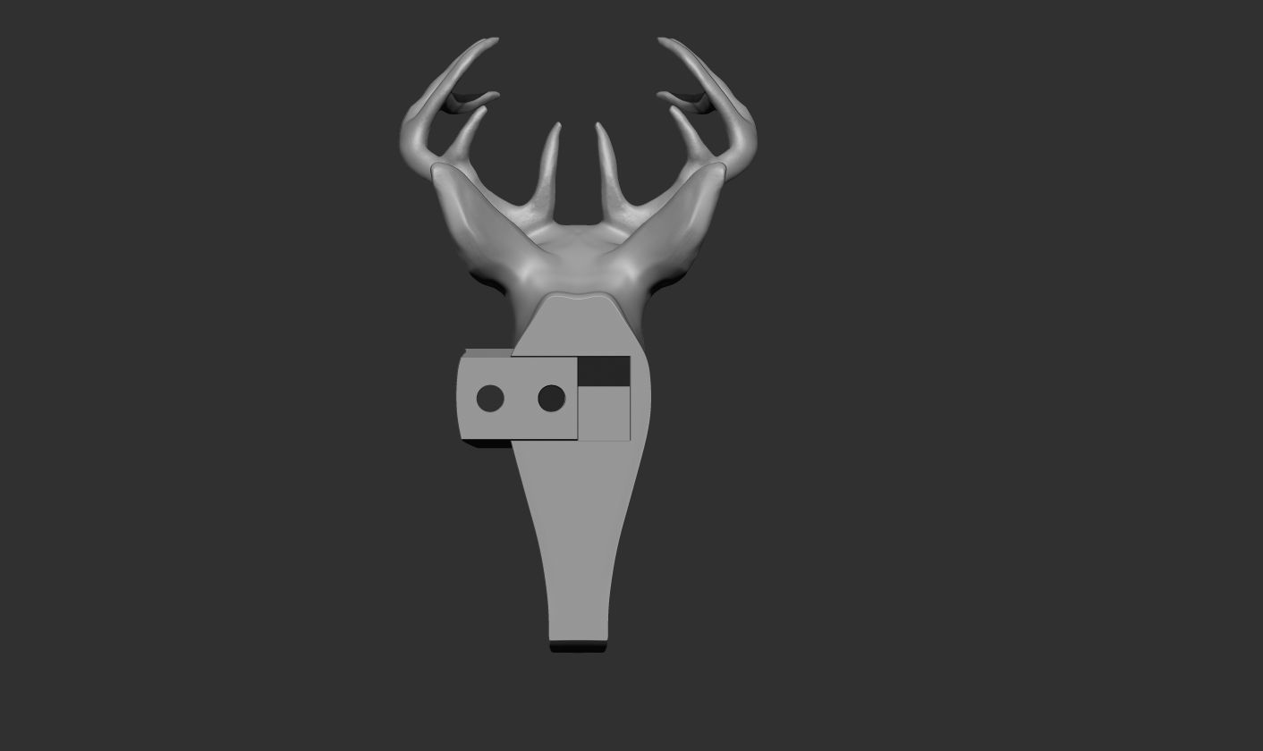 Deer Wall Hook Printable 3D print model_5