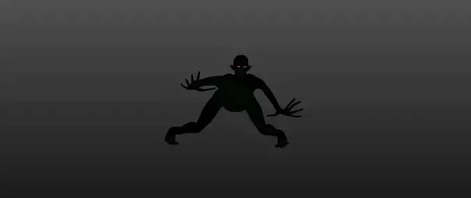 Dark Monstrosity 3D Rigged Low Poly Model