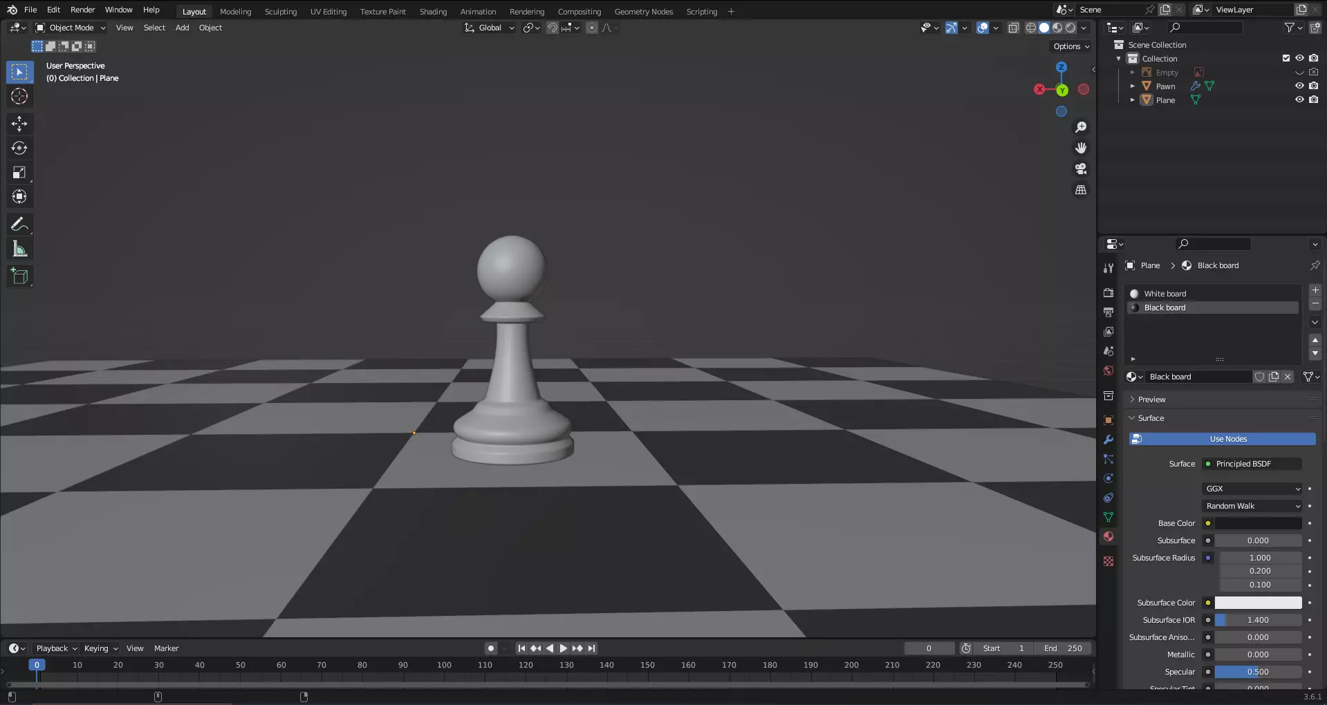 Chess Pawn 3D model_0