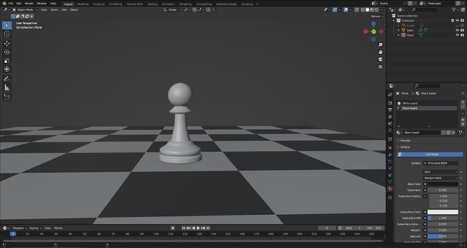 Chess Pawn 3D model