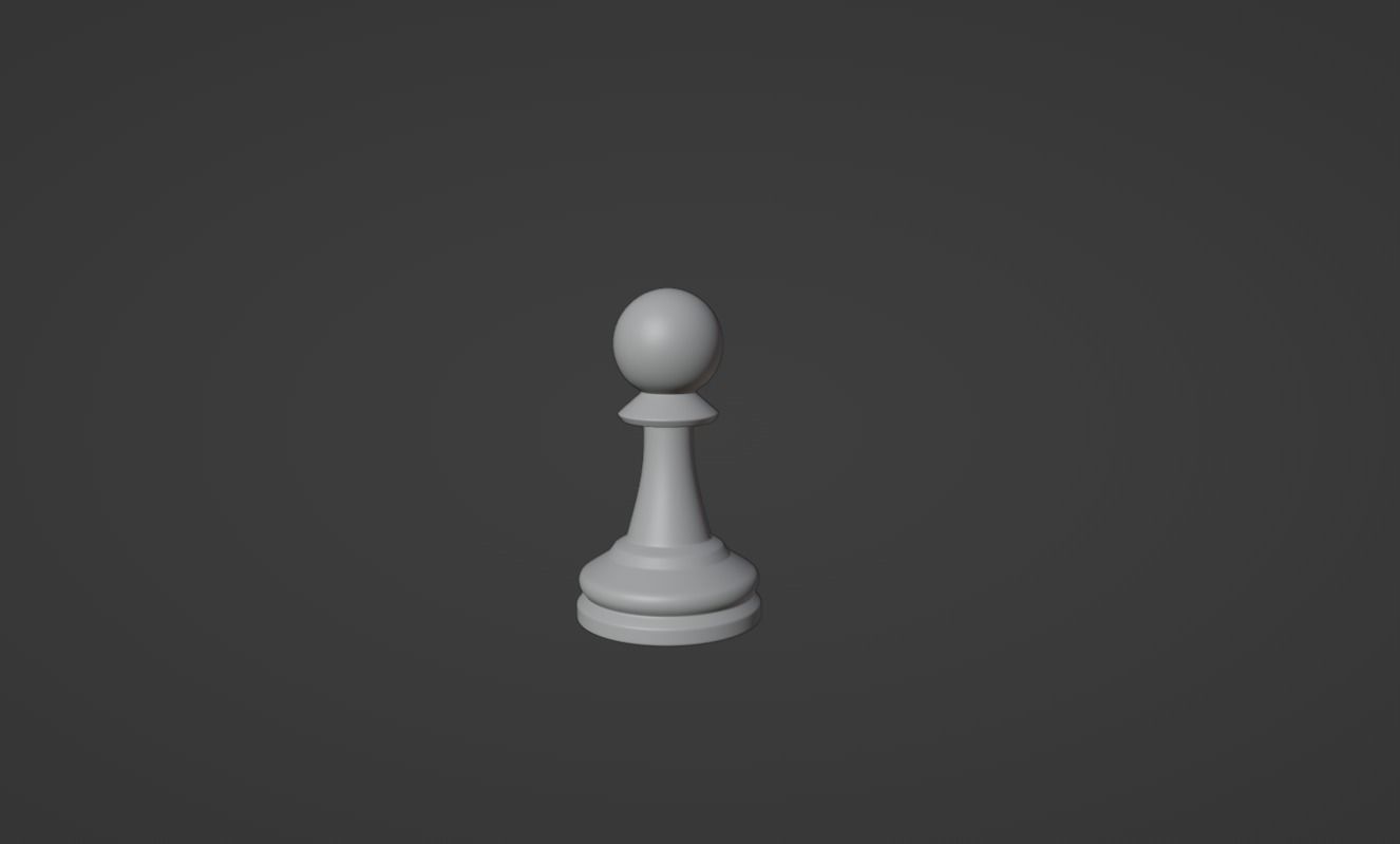 Chess Pawn 3D model_1