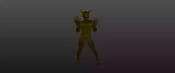 Gremlin 3D Low Poly Rigged Model Low-poly 3D model