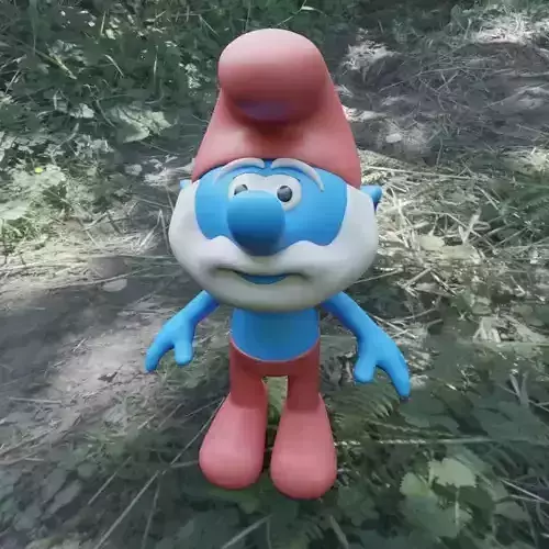 Papa Smurf Low-poly 3D model