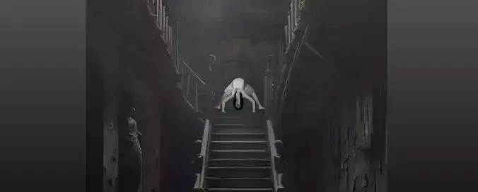 Sinister Cursed Girl Entity 3D Model