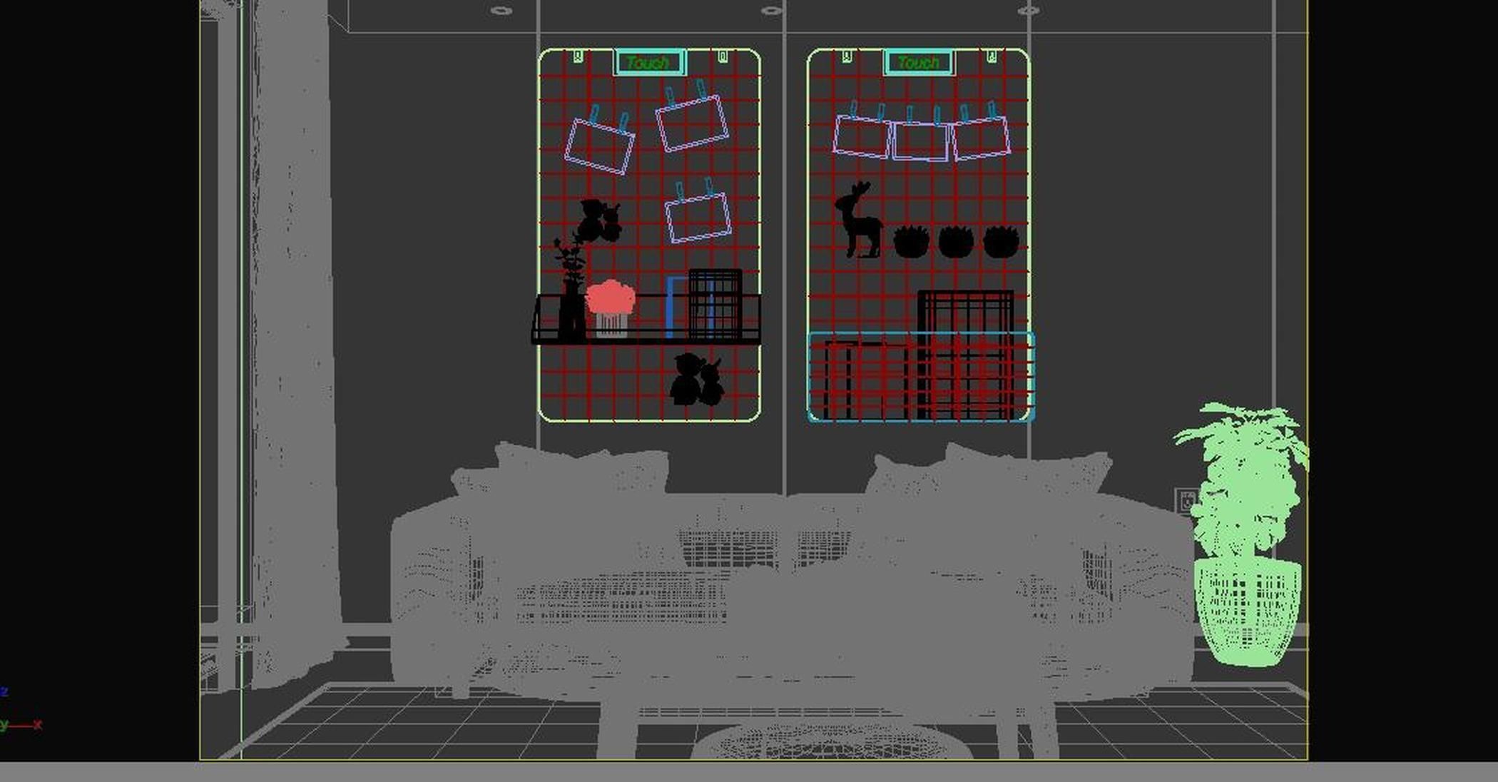 Hanger Art Decoration Combination Nordic 3D model_6