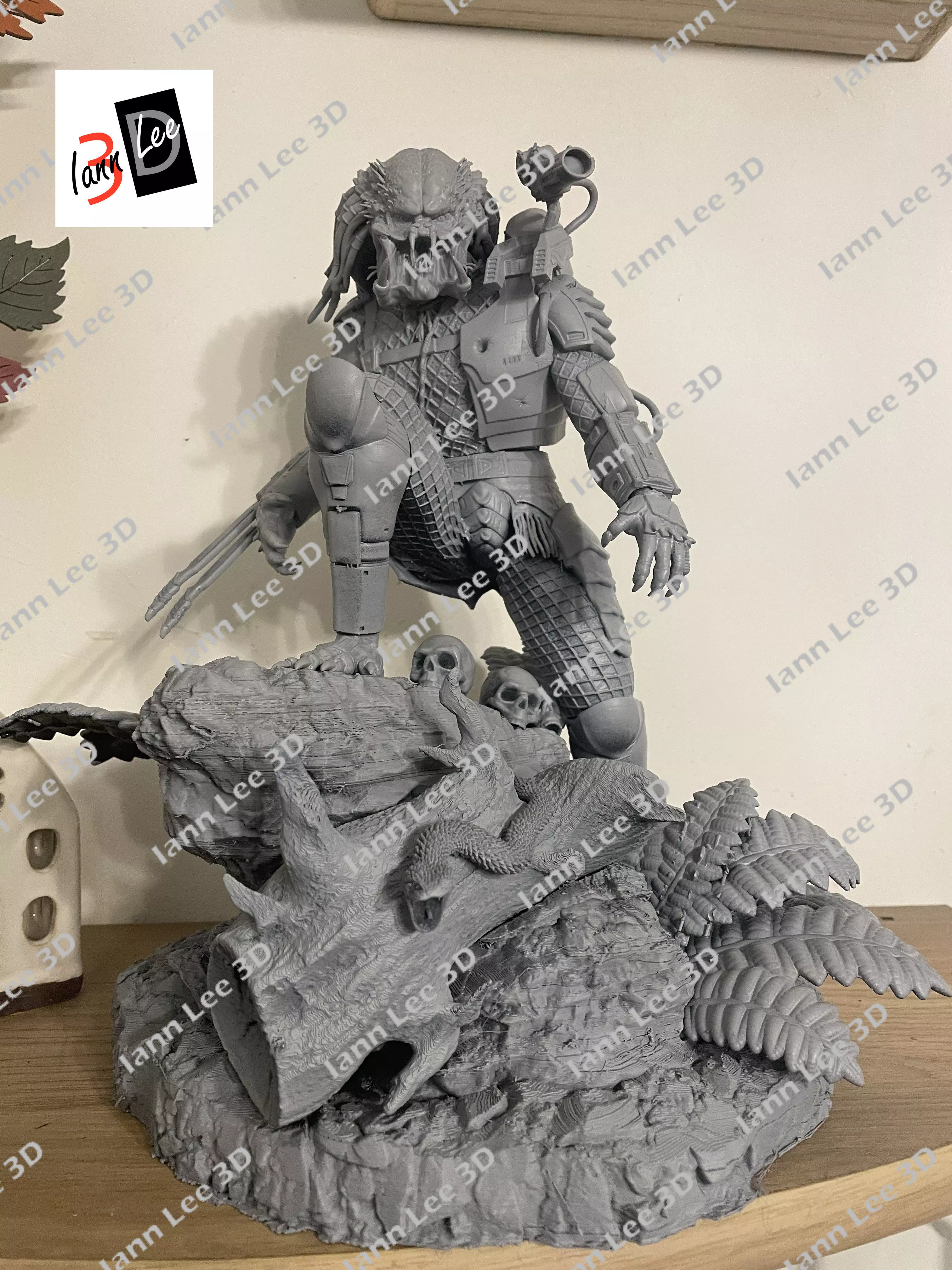 Predator 1987 Coleccionable Scale1-6 con Cabezas Intercambiables 3D print model_0