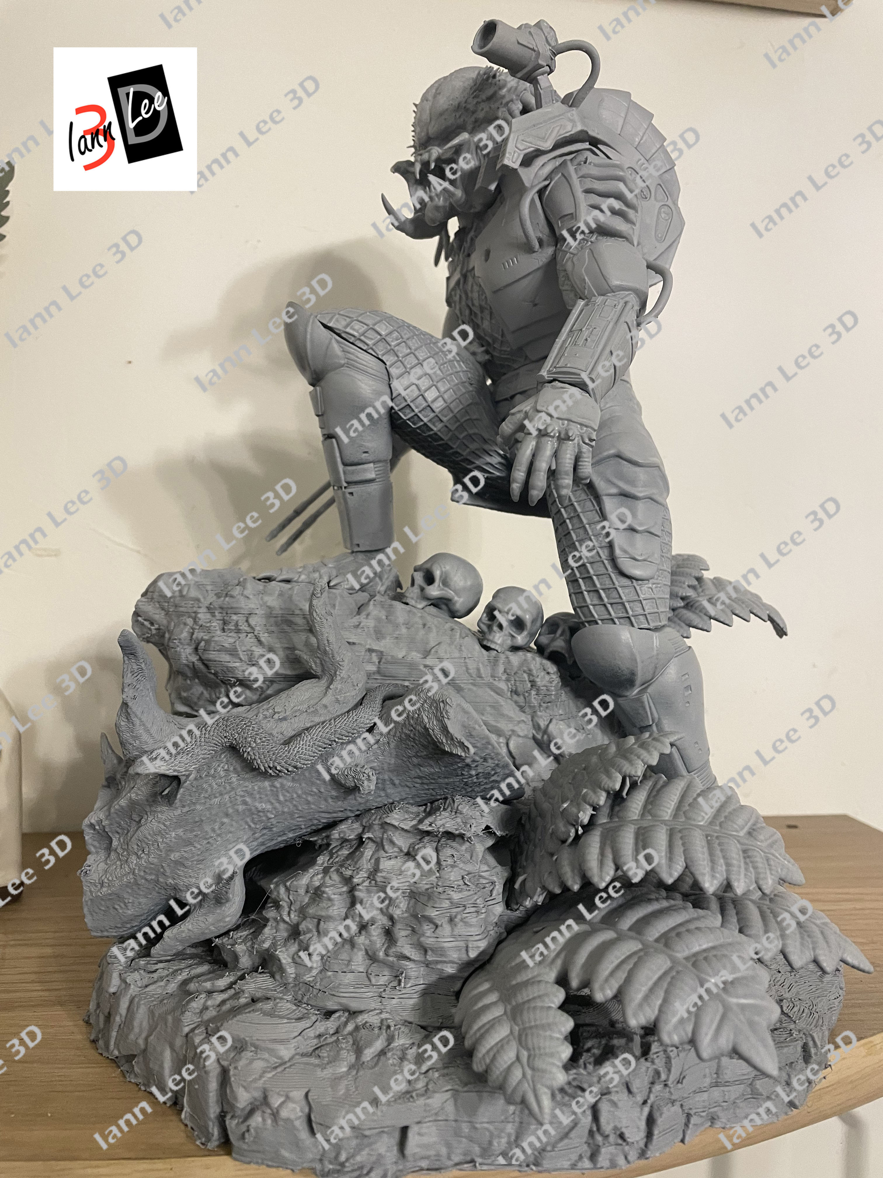 Predator 1987 Coleccionable Scale1-6 con Cabezas Intercambiables 3D print model_3