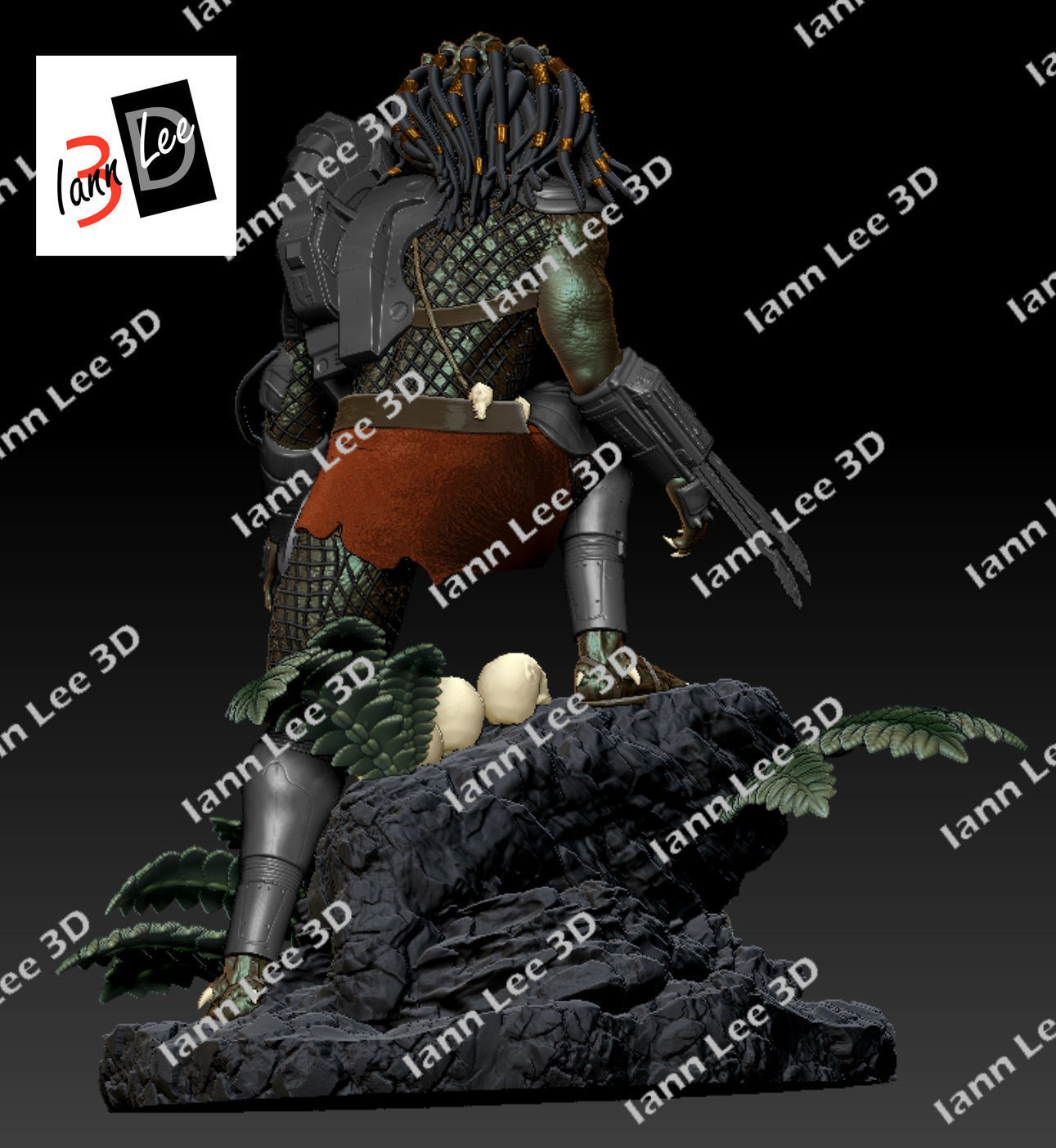 Predator 1987 Coleccionable Scale1-6 con Cabezas Intercambiables 3D print model_18