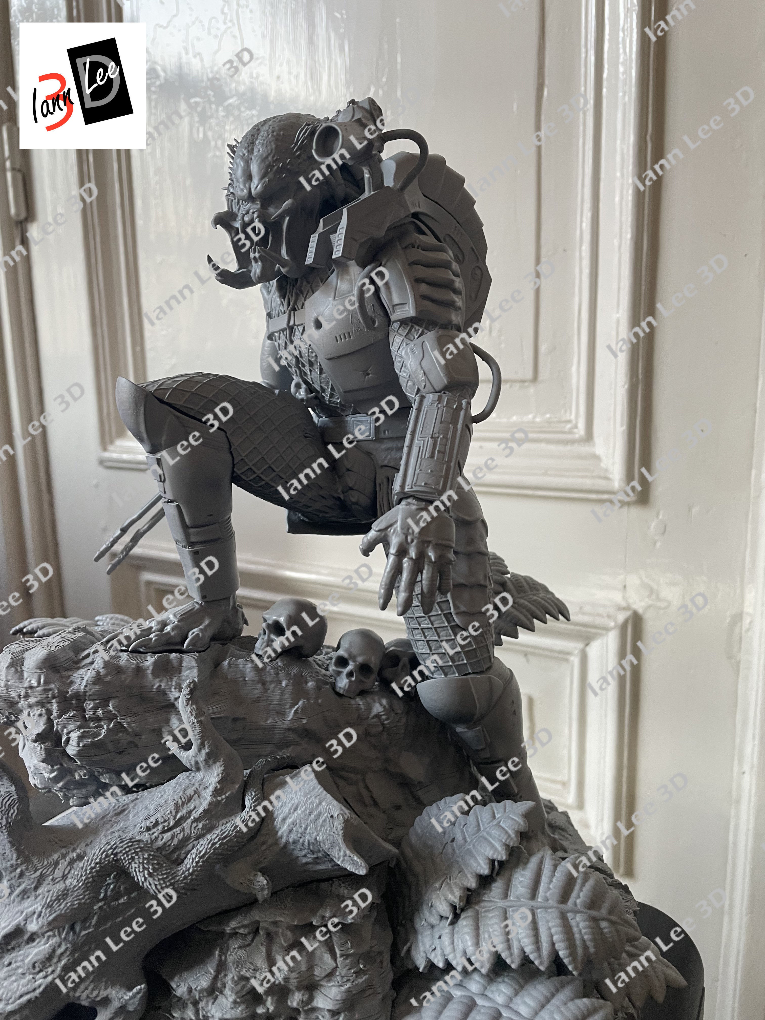 Predator 1987 Coleccionable Scale1-6 con Cabezas Intercambiables 3D print model_2