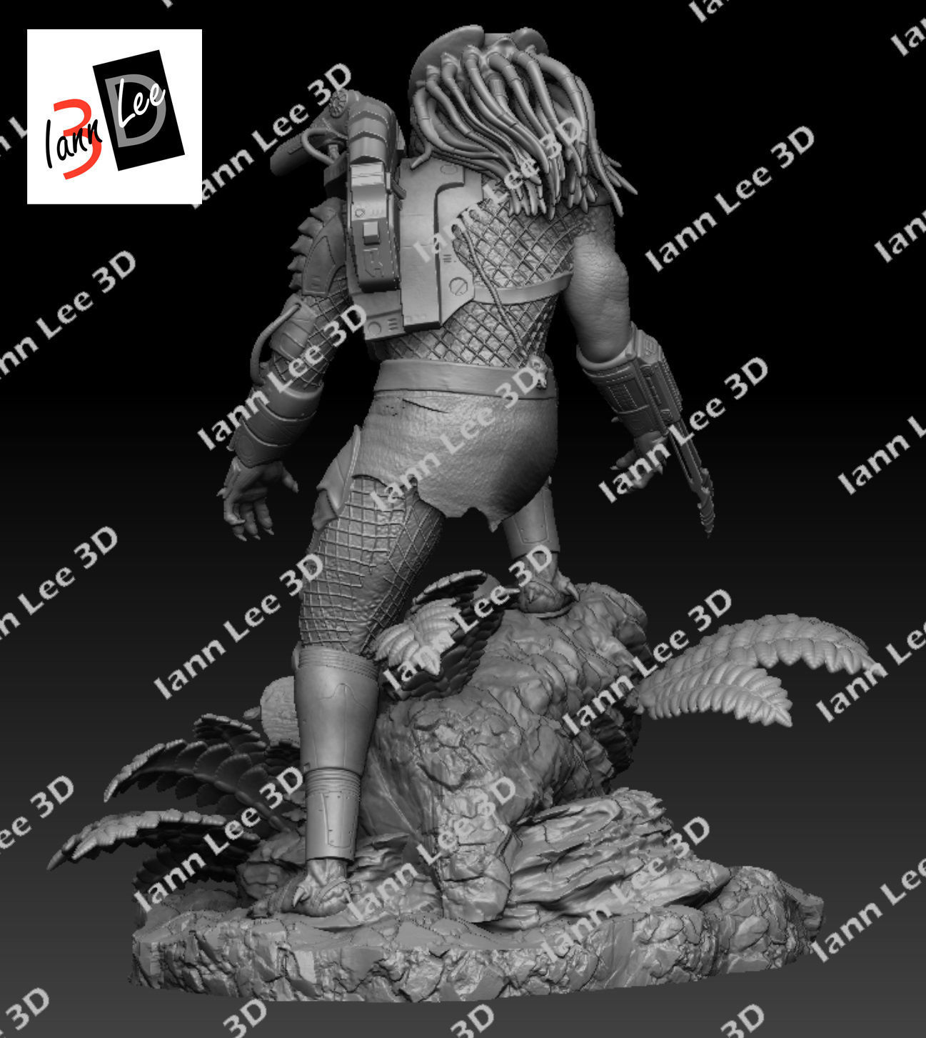 Predator 1987 Coleccionable Scale1-6 con Cabezas Intercambiables 3D print model_11