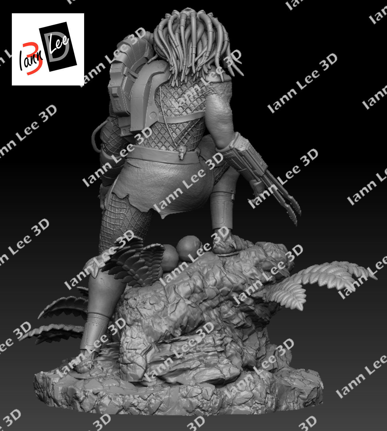 Predator 1987 Coleccionable Scale1-6 con Cabezas Intercambiables 3D print model_7
